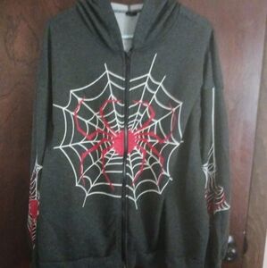 Spider web themed hoodie, size XXL